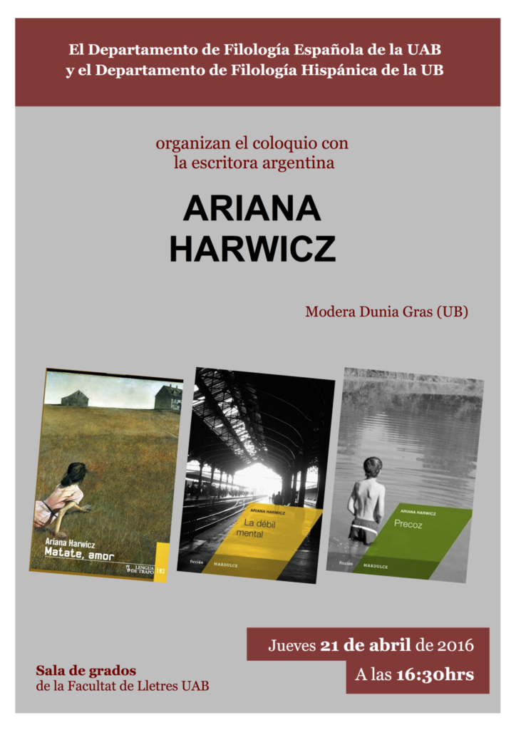 Cartel conferencia Ariana Hardwick