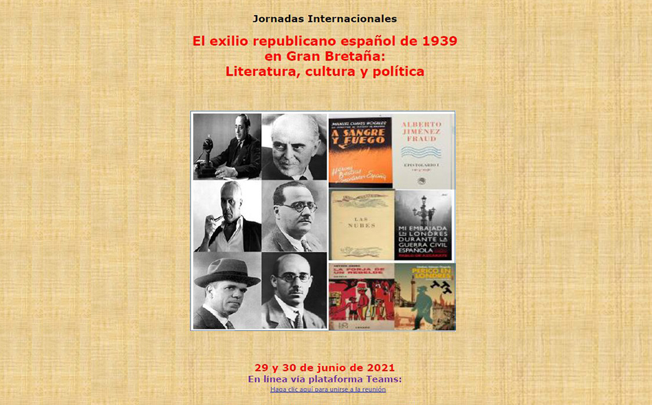 Jornades Internacionals "El exilio republicano español de 1939 en Gran Bretaña"