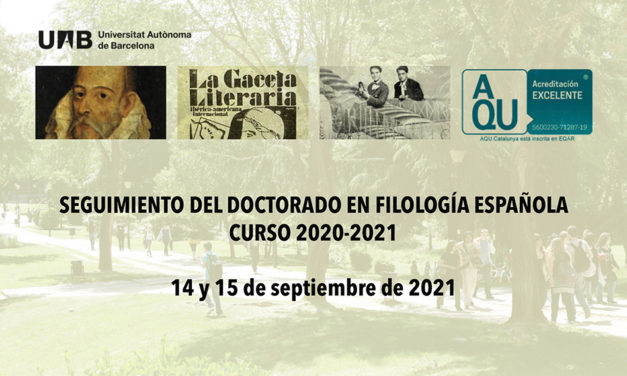 Seguimiento del Doctorado en Filología Española: curso 2020-2021