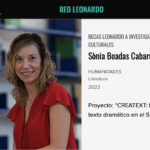 Sònia Boadas obtiene una Beca Leonardo de la Fundación BBVA