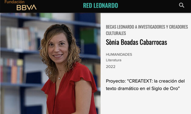 Sònia Boadas obtiene una Beca Leonardo de la Fundación BBVA