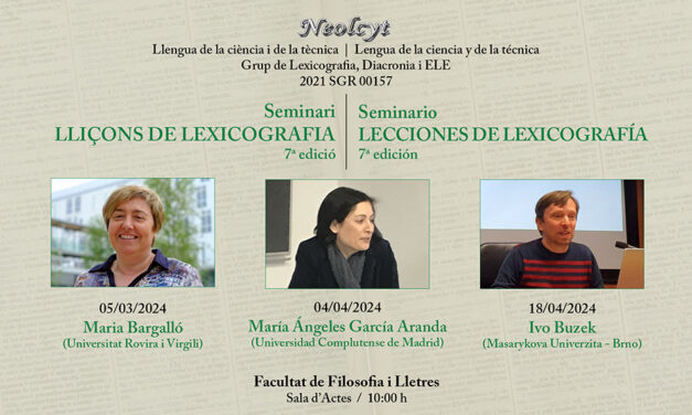 7ª edició del Seminari Lliçons de Lexicografia