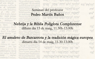 Seminari del professor Pedro Martín Baños