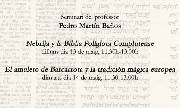 Seminari del professor Pedro Martín Baños