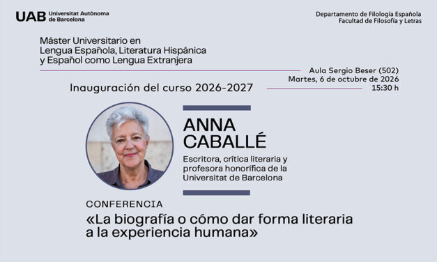 Inauguración del curso 2026-27: Máster en Lengua Española, Literatura Hispánica y Español como Lengua Extranjera