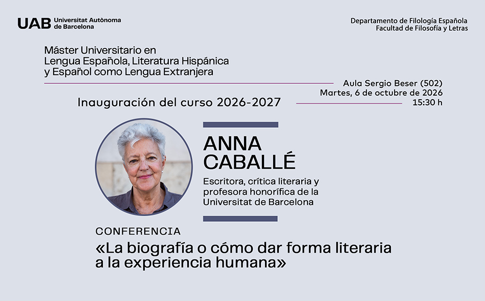 Inauguración del curso 2026-27: Máster en Lengua Española, Literatura Hispánica y Español como Lengua Extranjera